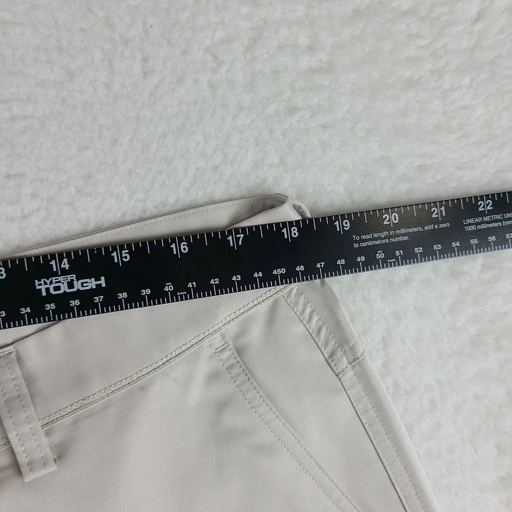 Adidas Pants Mens 36x32 Light Gray Beige Climalite Performance Tech Golf Chino *